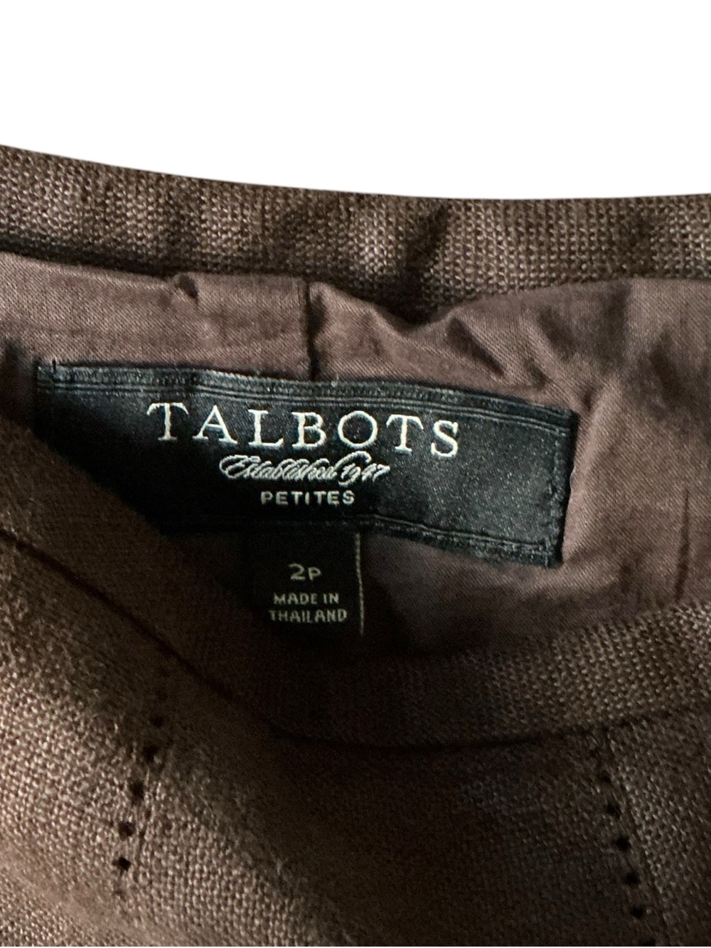 Talbots Skirt Womens 2P Brown Midi Flare Swing 100% Irish Linen Mid Weight Lined